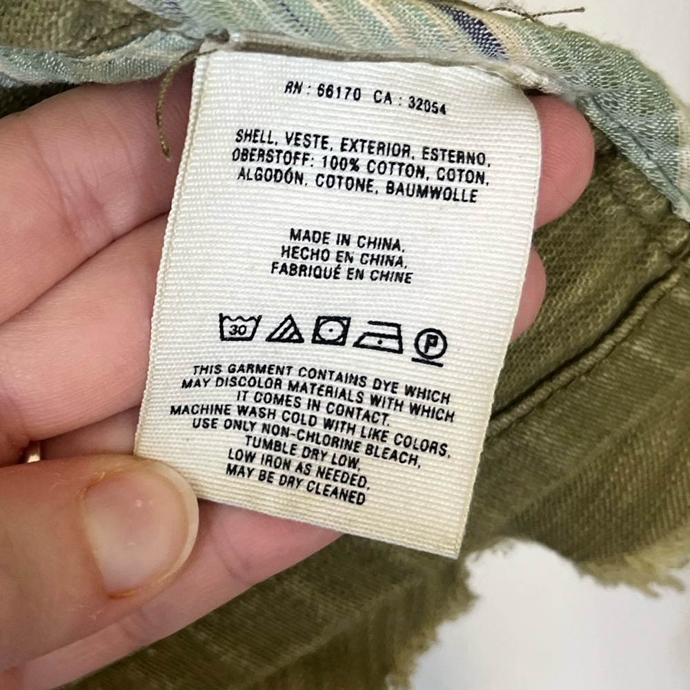 HEI HEI Anthropologie Ruffleback Military Green Jacket Women’s Size M - Picture 12 of 15